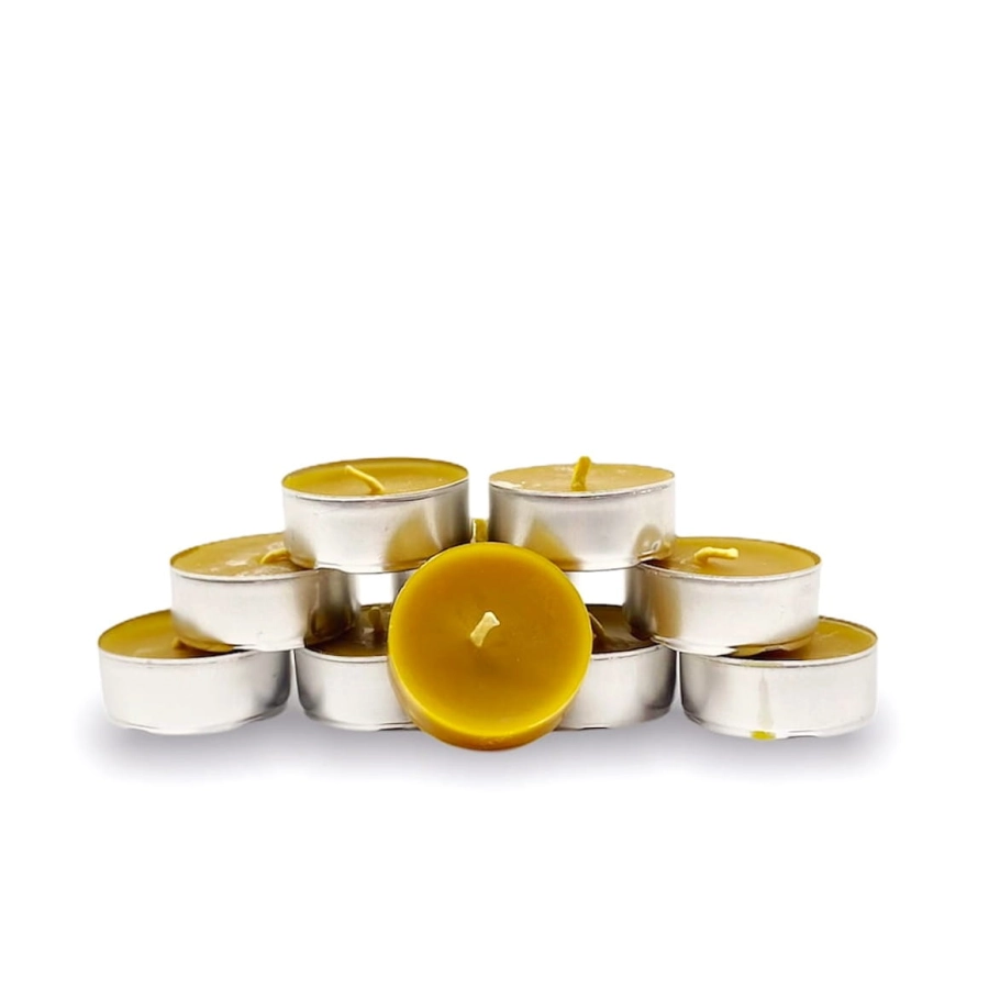 bougie chauffe-plat en cire d'abeille env 14g 10 pcs
