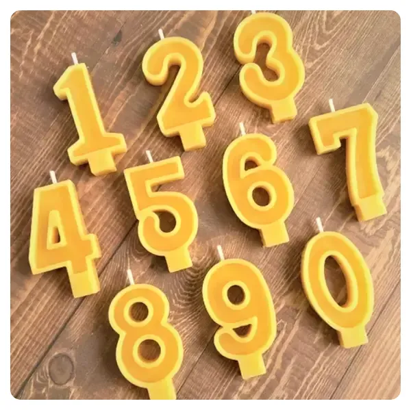 beeswax candle numbers for cake