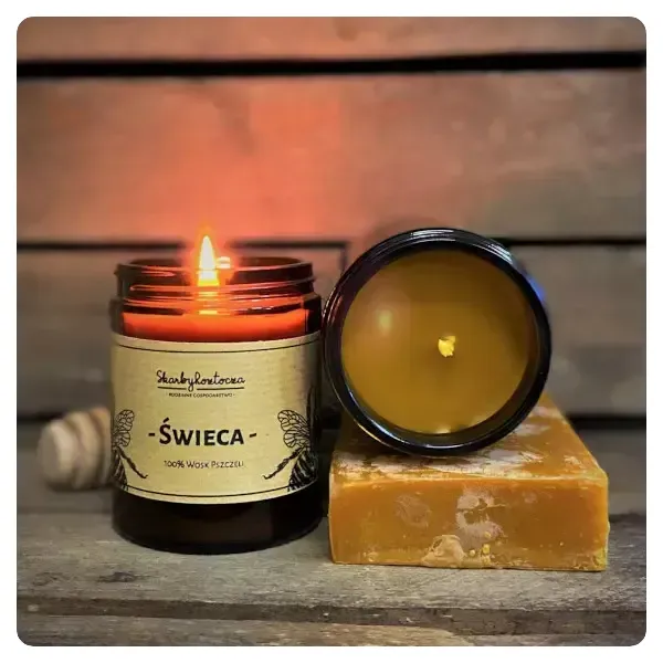bougie en pot en cire d'abeille