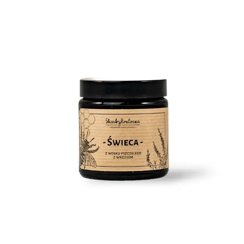 bougie à la cire d'abeille à la bruyère 120ml