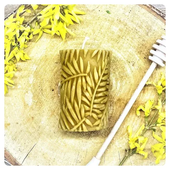 decorative beeswax candle leaves