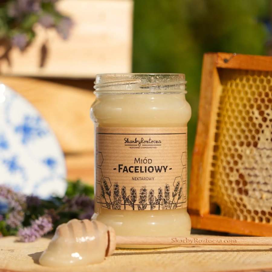 skarby roztocza miel de phacelie 370g consistance cuillere a miel