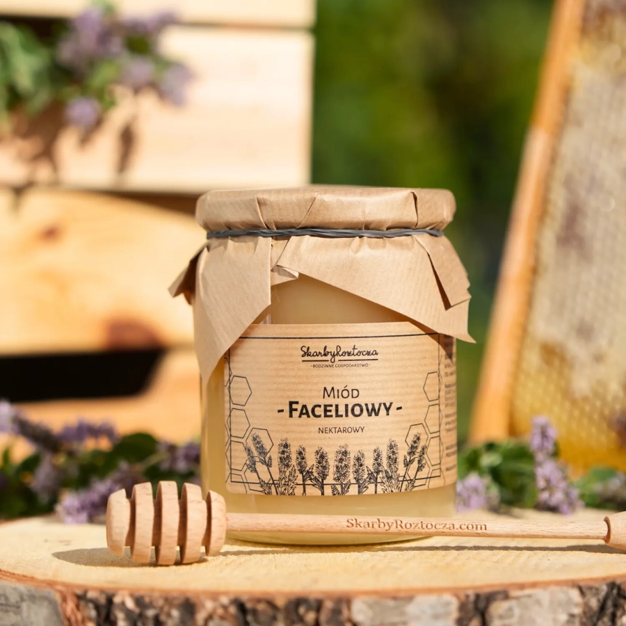 skarby roztocza miel de phacélie 650g produit face carré