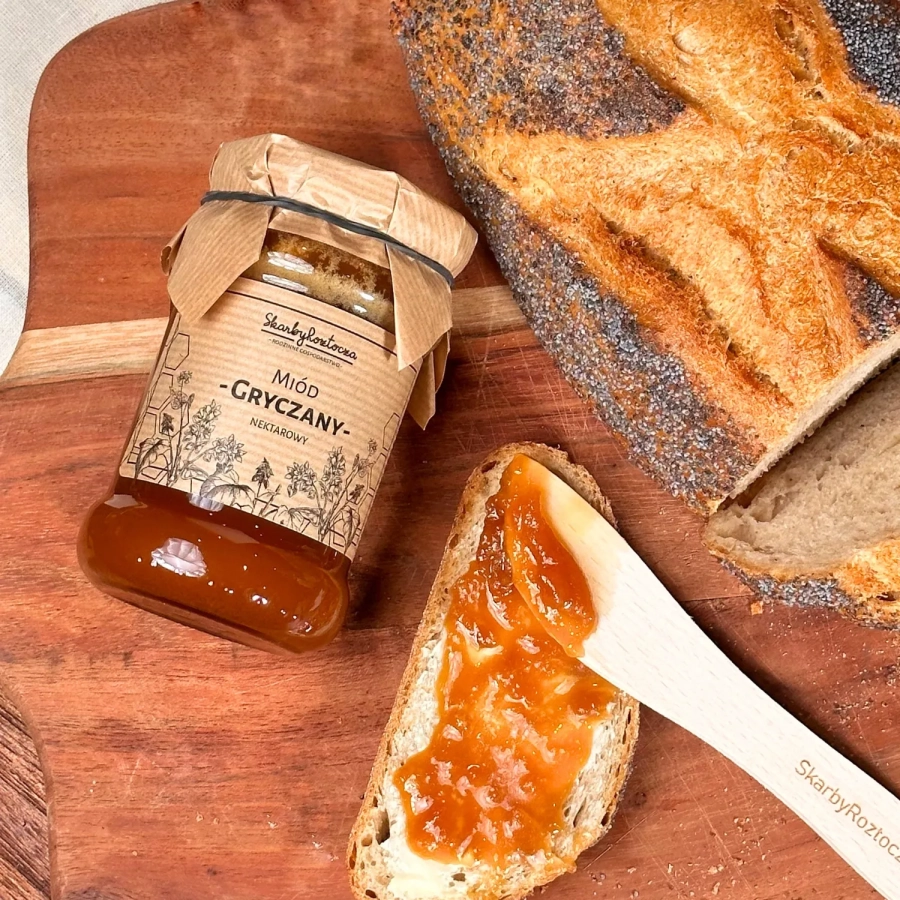 miel de sarrasin 370g skarby roztocza produit carré texture
