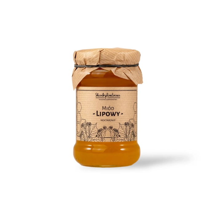 miel de tilleul 370g skarby roztocza fond blanc
