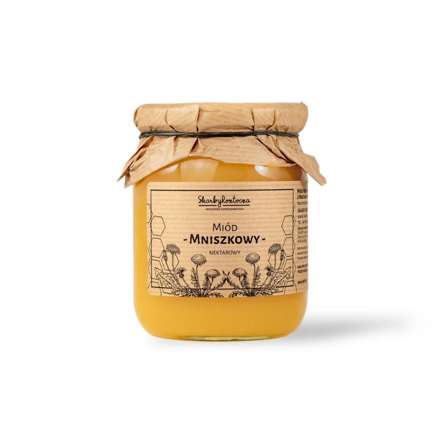 miel de pissenlit 650g skarby roztocza fond blanc