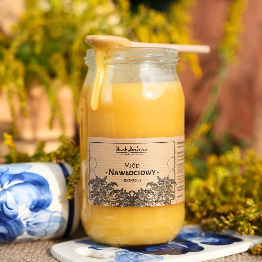 miel de verge d'or 1000g skarby roztocza cuillère texture