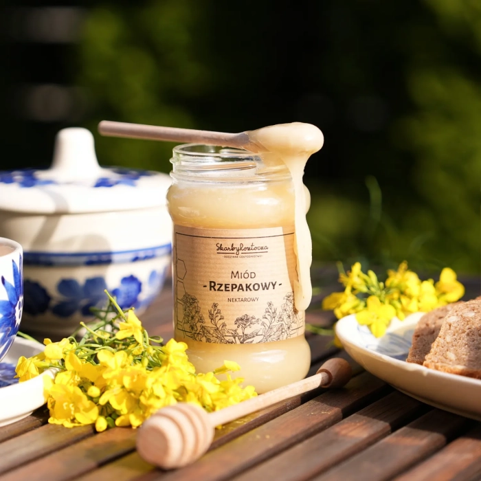 miel de colza 370g skarby roztocza face produit carré consistance cuillère à miel