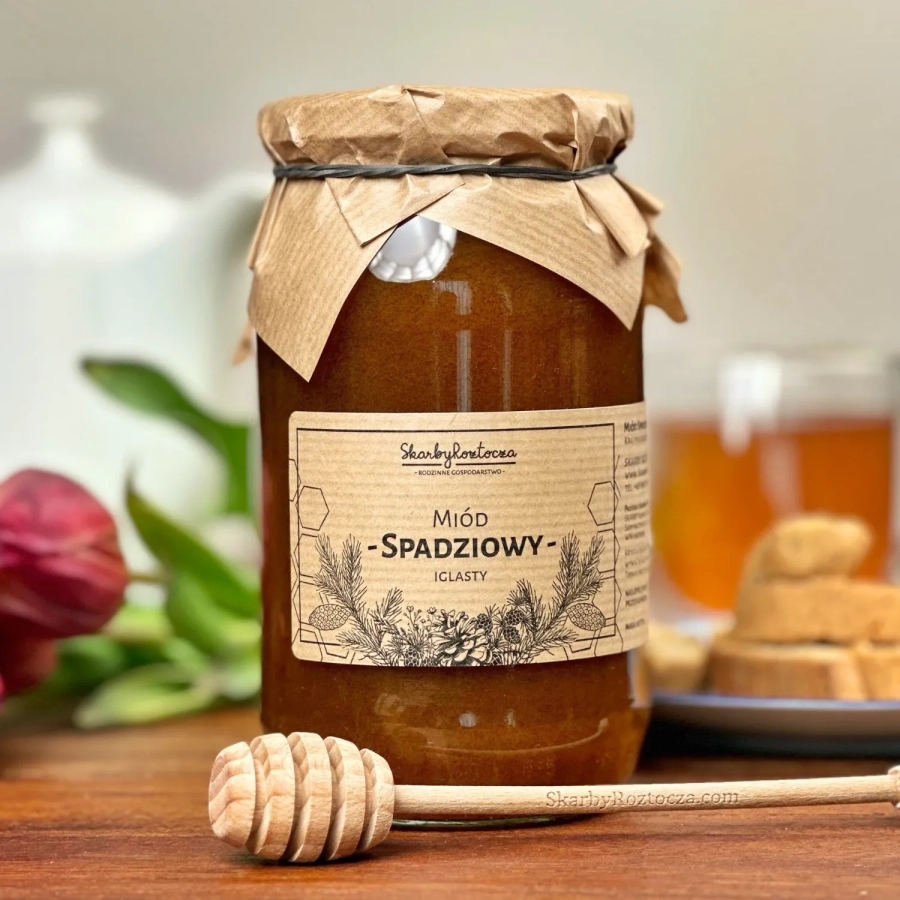miel de miellat coniferes 1000g skarby roztocza produit carre face