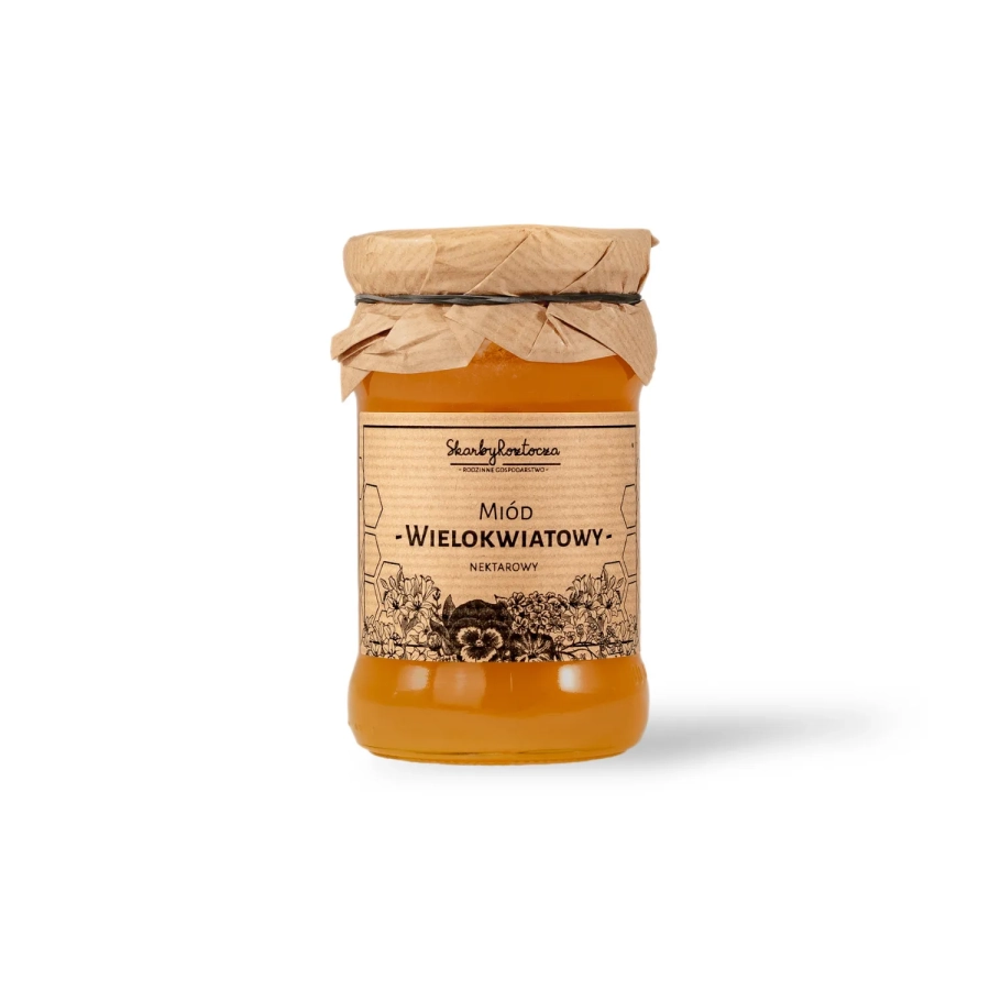 miel toutes fleurs 370g skarby roztocza fond blanc