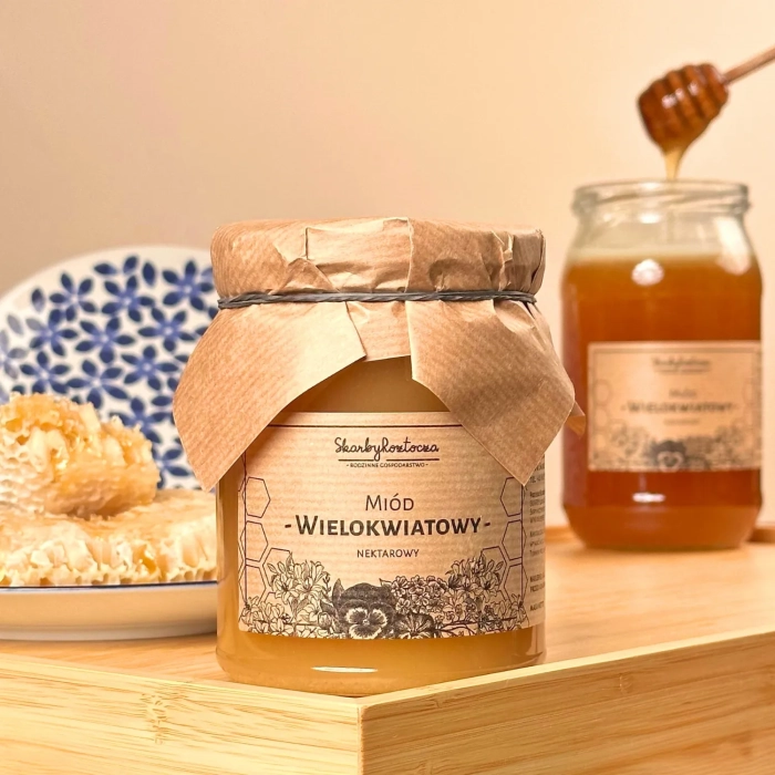 miel toutes fleurs 650g skarby roztocza carré produit face