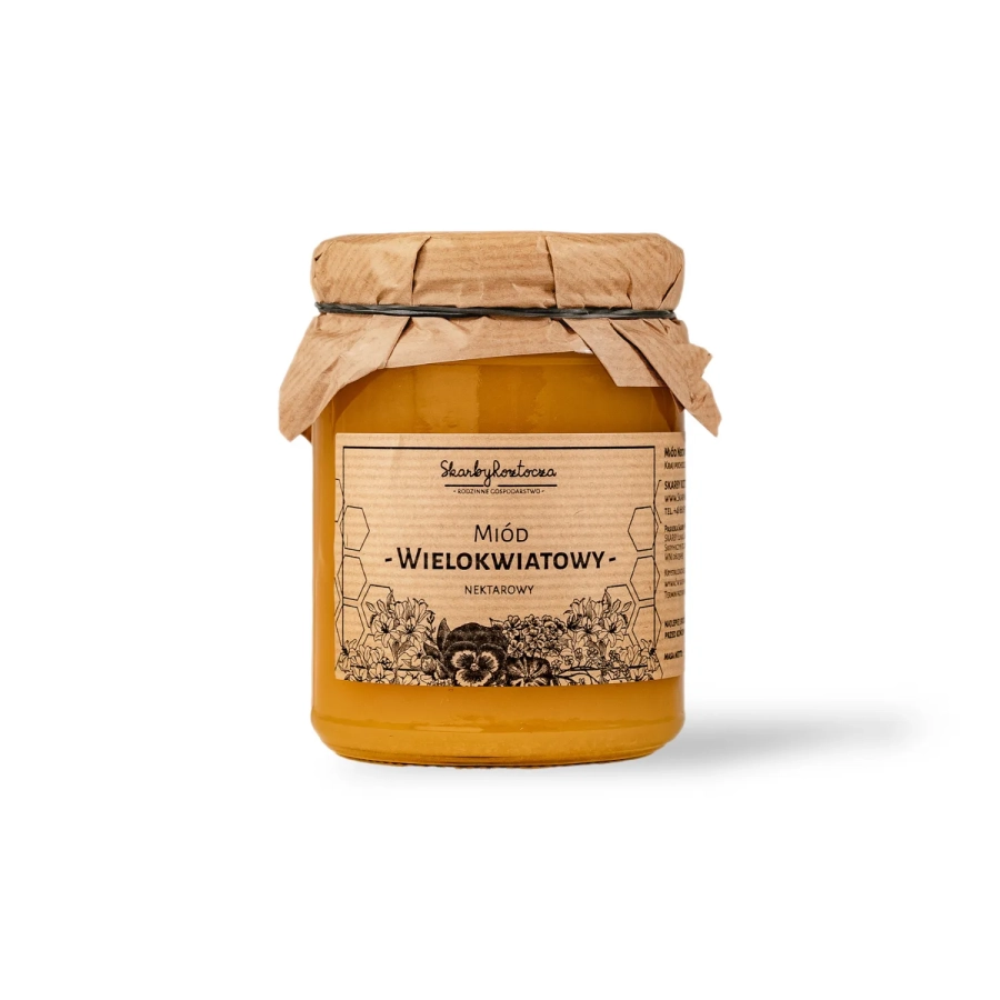 miel toutes fleurs 650g skarby roztocza fond blanc