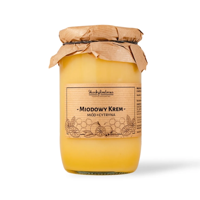 miel au citron grand pot fond blanc