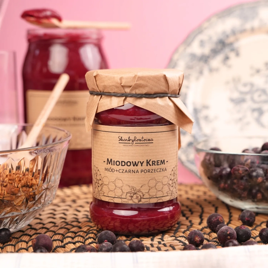 miel au cassis petit pot skarby roztocza produit face carre