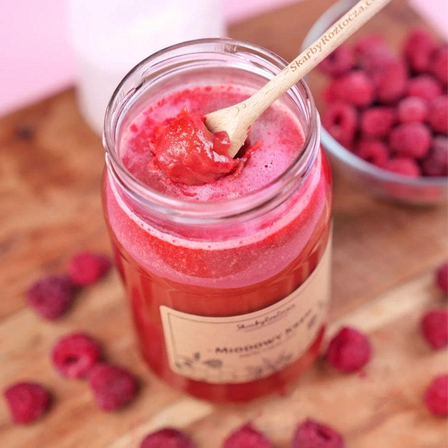 miel à la framboise grand bocal consistance