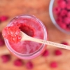 miel à la framboise grand bocal consistance cuillère