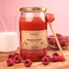 miel à la framboise grand bocal produit face carré cuillère