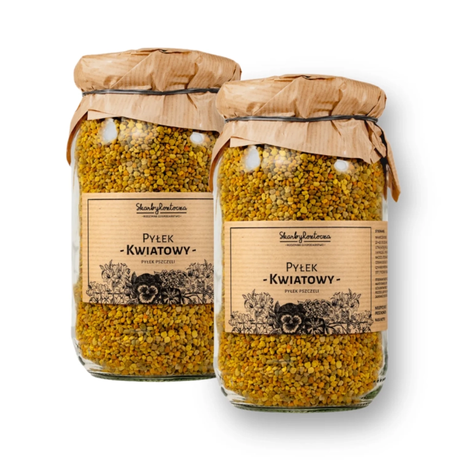 pollen floral 1kg skarby roztocza produit carre fond blanc