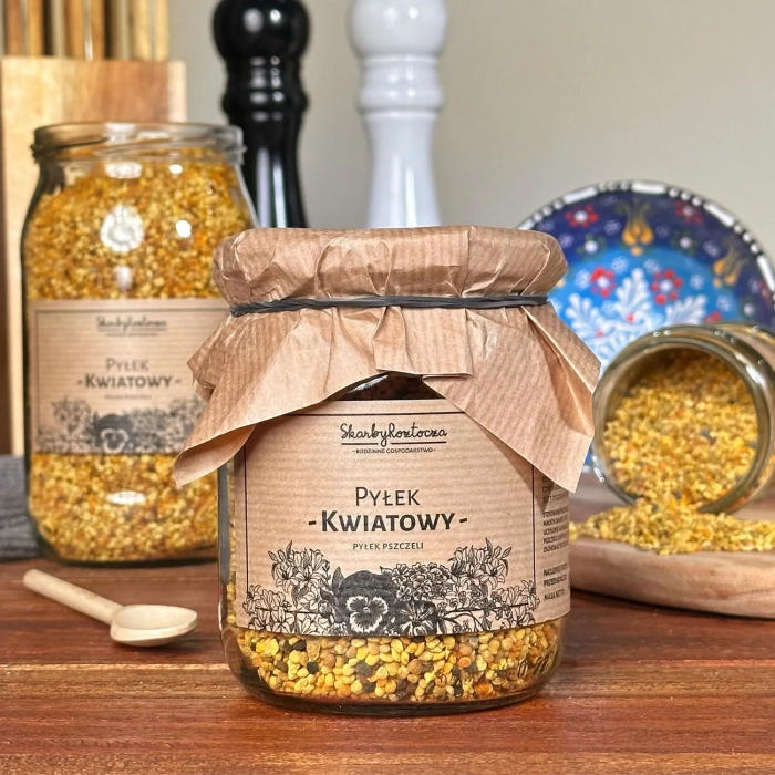 pollen de fleurs 250g skarby roztocza produit carre face