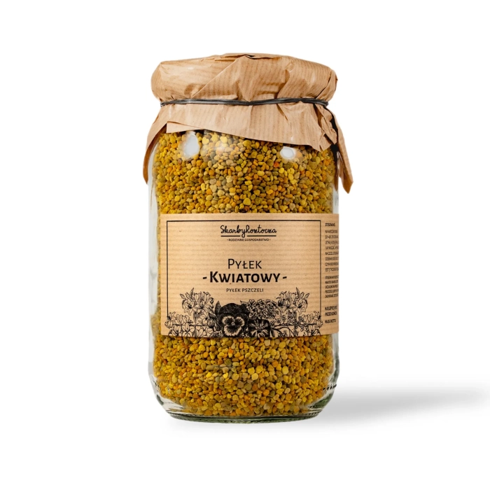pollen de fleurs 500g skarby roztocza fond blanc