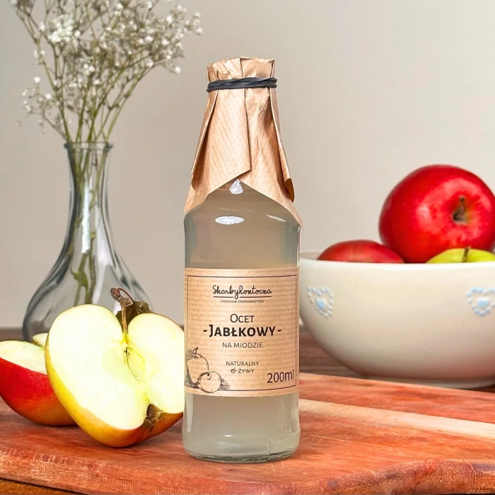 vinaigre de cidre de pomme au miel skarby roztocza produit carre face