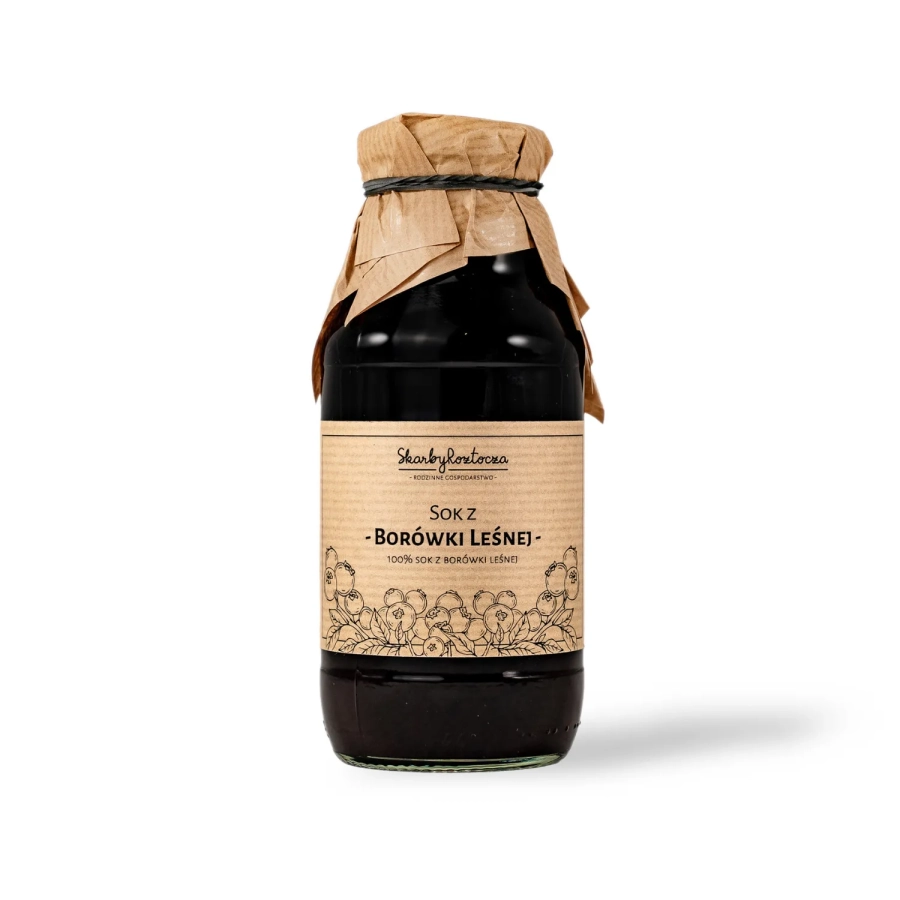 jus de myrtille sauvage skarby roztocza 100% fond blanc