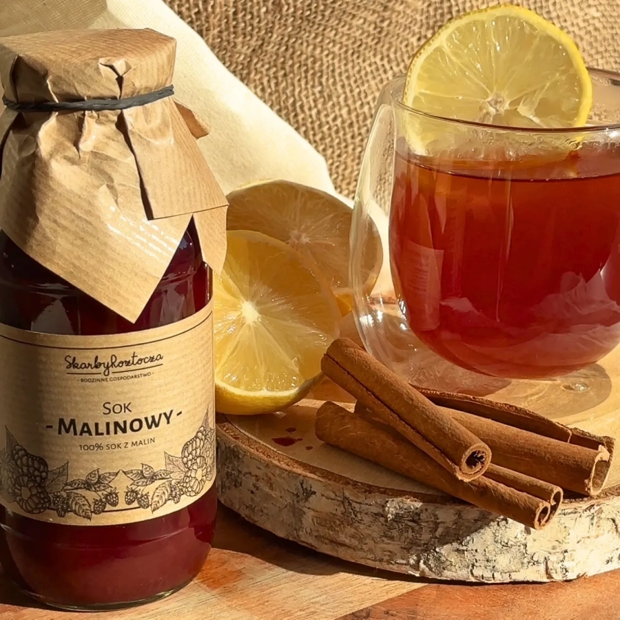jus de framboise trésors de roztocze produit carré thé