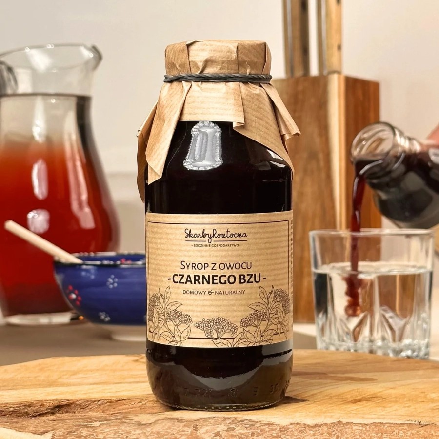 sirop de baies de sureau noir skarby roztocza produit face carre