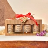 traditional gift set cardboard box window 4 honeys spoon skarby roztocza product square wishes gift bow red ribbon