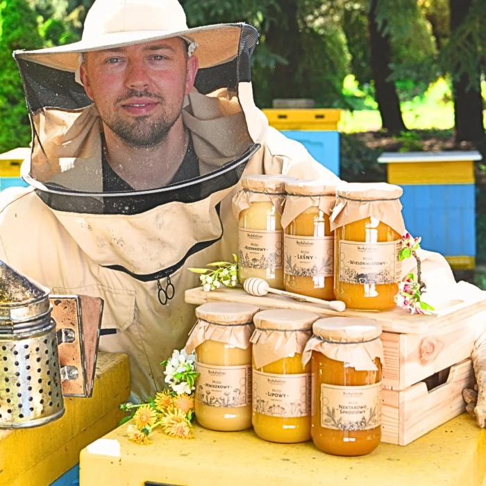 assorted honey set 6 large jars product beekeeper beehive