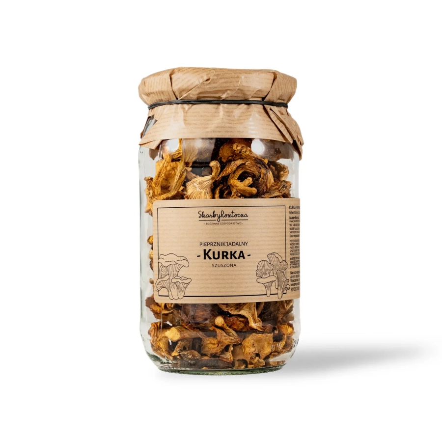 chanterelle golden chanterelle dried treasures of roztocze white background