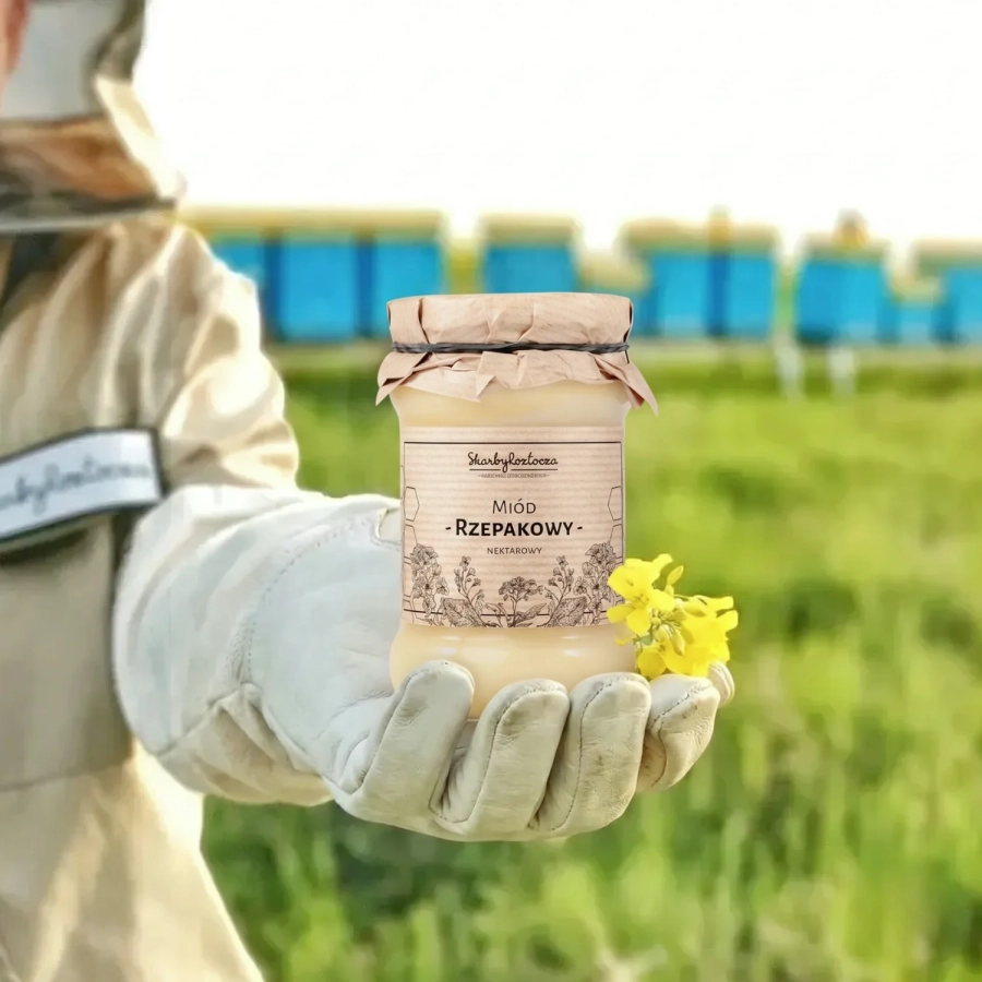 miel de colza petit rucher skarby roztocza sur le colza