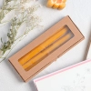 ensemble de bougies en cire d'abeille 5x 25cm