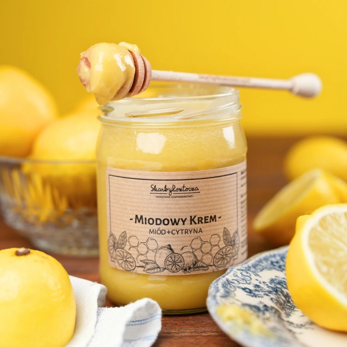 miel au citron 650g skarby roztocza texture cuillère à miel
