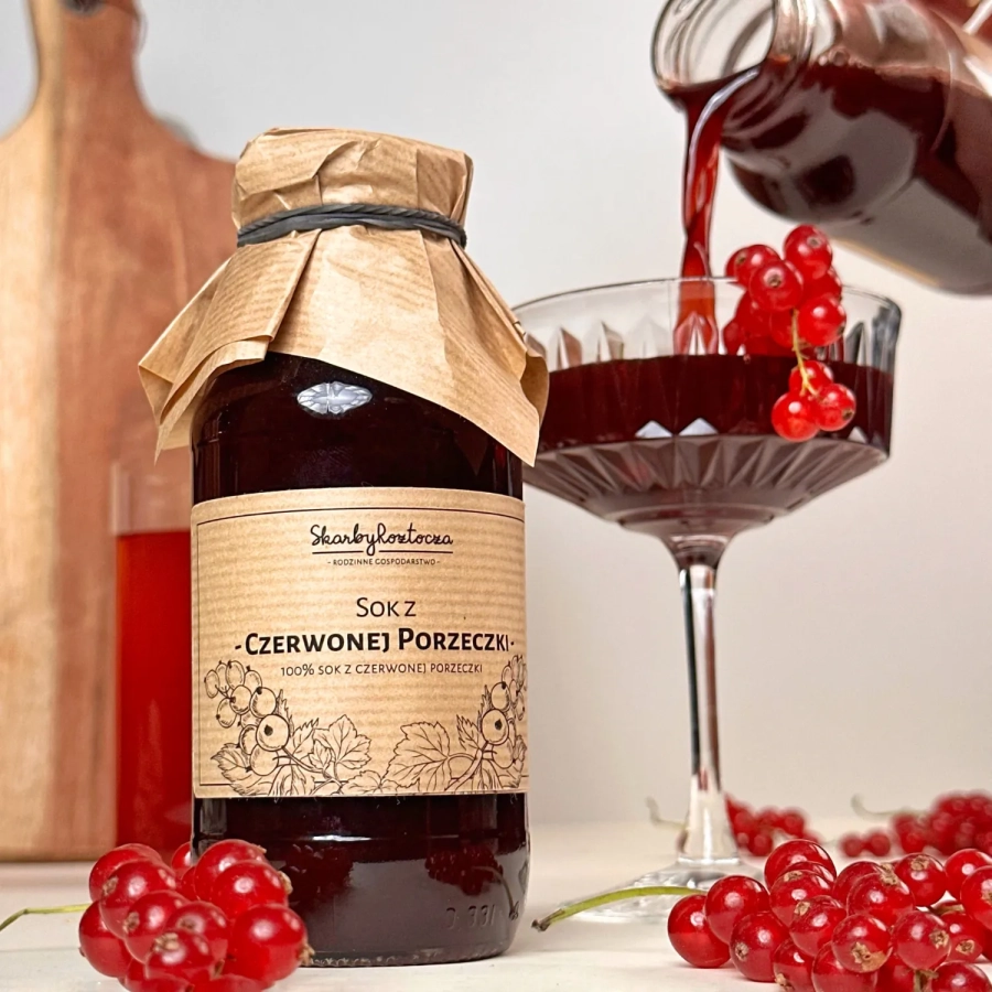 jus de groseilles rouges trésors de roztocze 100% face carré fruits