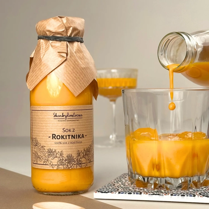 jus d'argousier trésors de roztocze produit face carré